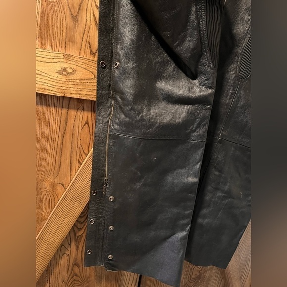 Nwot Motorcycle leather chaps L - Picture 7 of 11